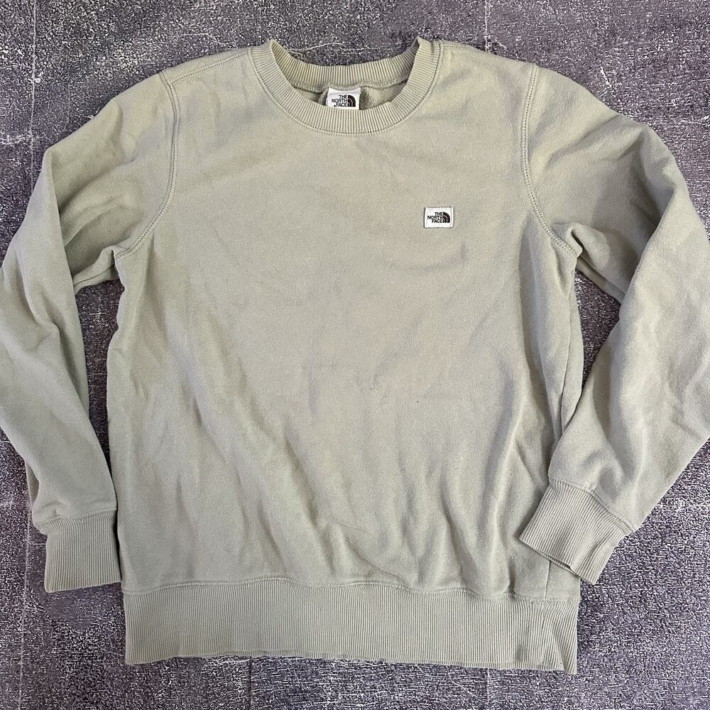 Women's The North Face Mint Green Mini Logo Crewneck Pullover Sweatshirt Sz S